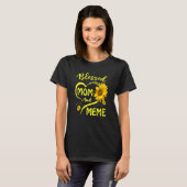 Blessed heet moeder en mamma Sunflower Moeder T-shirt (Voorkant volledig)