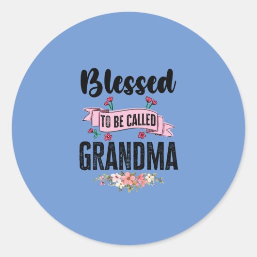 Blessed heet oma ronde sticker (Voorkant)