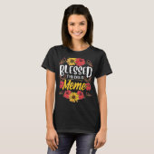 Blessed heet Shirt Cute Floral Moeder (Voorkant volledig)