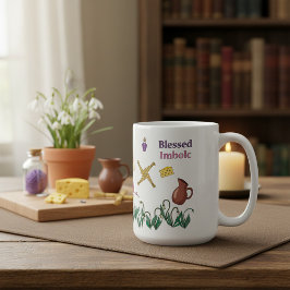 Blessed Imbolc Mug Pagan Seasonal Design  Koffiemok
