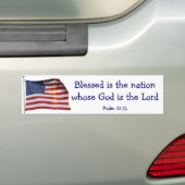 Blessed is de natie Bumpersticker (Op auto)