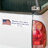 Blessed is de natie Bumpersticker (Op Truck)