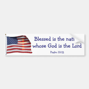 Blessed is de natie Bumpersticker
