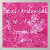 Blessed is haar die denkt dat tweeslachtig vers poster (Voorkant)