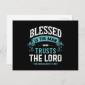 Blessed is het Man dat de heer Christelijk vertrou Briefkaart (Voorkant / Achterkant)