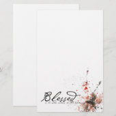 Blessed is hij briefpapier (Voorkant / Achterkant)