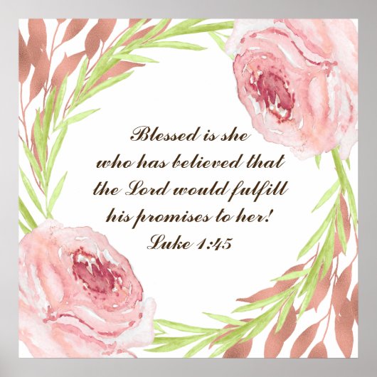 "Blessed is ze..." Poster met Rosie Wreath (Voorkant)