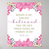 Blessed is zij die dacht dat Art Print (Voorkant)