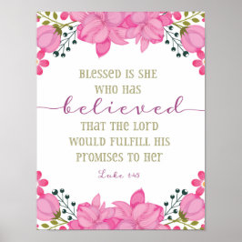 Blessed is zij die dacht dat Art Print