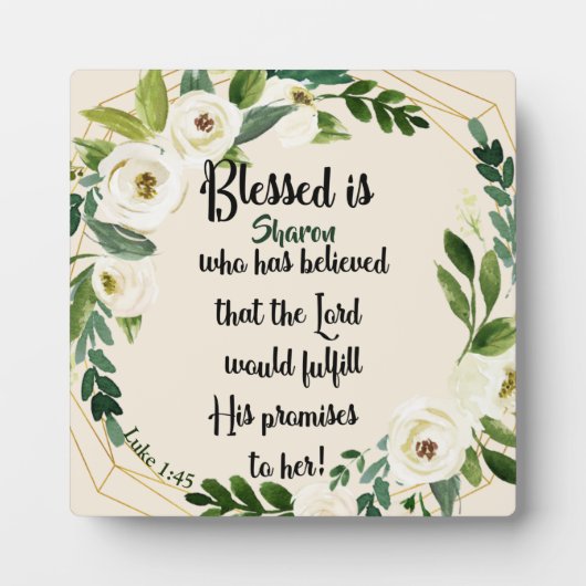 Blessed is zij die dacht dat naam Christelijk was Fotoplaat (Voorkant)