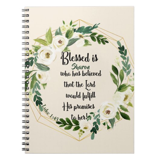 Blessed is zij die dacht dat naam Christelijk was Notitieboek (Voorkant)