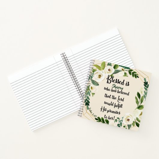 Blessed is zij die dacht dat naam Christelijk was Notitieboek (Binnen)