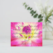 Blessed is zij die gelooft briefkaart (Staand voorkant)