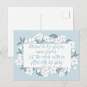 Blessed is zijn naam Psalm Christelijk Verse Briefkaart (Voorkant / Achterkant)