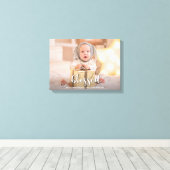 BLESSED kerstfeestdag foto Canvas Afdruk (Insitu (Houten vloer))