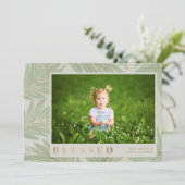 BLESSED-kerstfoto Feestdagenkaart (Staand voorkant)