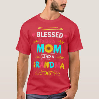 Blessed mama en oma, Floral Grateful Grandmoeder T-shirt