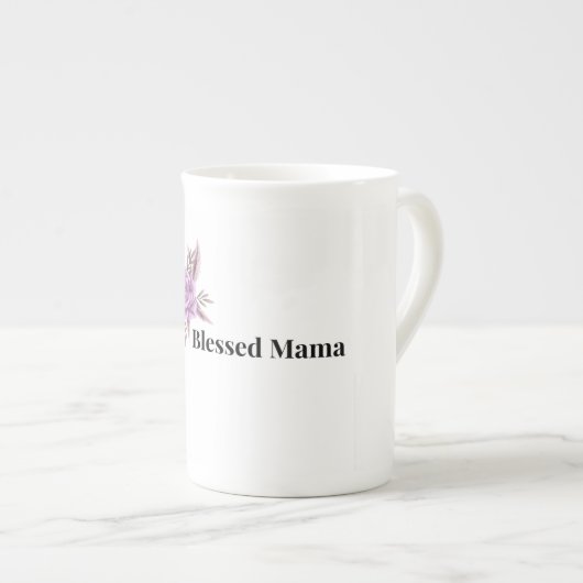 Blessed Mama Floral Coffee Mug (Devant droit)