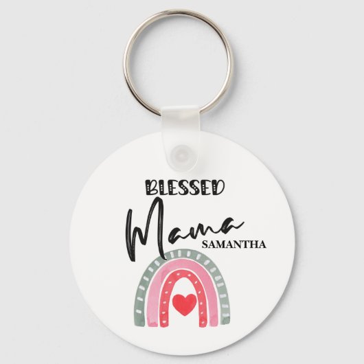 Blessed Mama Rainbow Sleutelhanger (Voorkant)