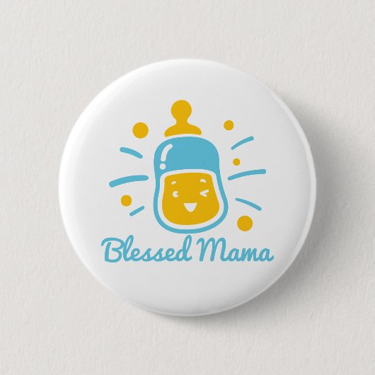 Blessed Mama Ronde Button 5,7 Cm (Voorkant)