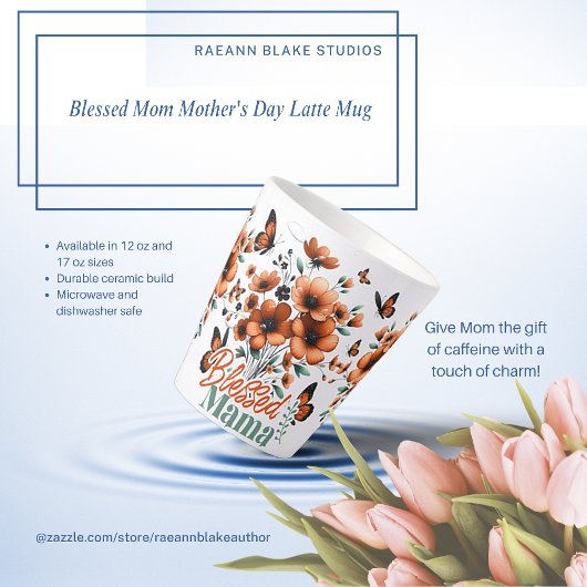 Blessed Maman Fête de la mère Latte Mug