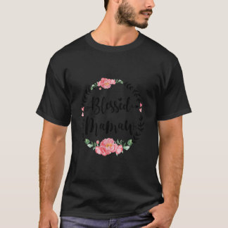 Blessed Mamaw Flower Mamaw T-shirt