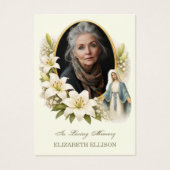 Blessed Mary Funeral Memorial Photo Prayer  (Devant)