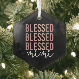 Blessed Mimi Giften voor Mimi Grandma Glas Ornament