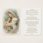 Blessed Mother Child Lamb Catholic Wedding Prayer (Devant & derrière)