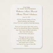 Blessed Mother Child Lamb Catholic Wedding Prayer (Dos)