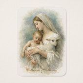 Blessed Mother Child Lamb Catholic Wedding Prayer (Devant)