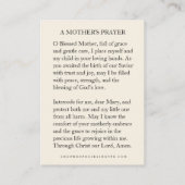 Blessed Mother Prayer Card for Expectant Mothers Informatiekaartje (Achterkant)