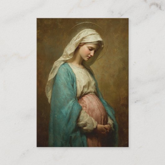Blessed Mother Prayer Card for Expectant Mothers Informatiekaartje (Voorkant)