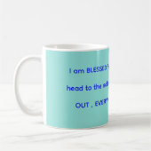 Blessed mug in mint & blue (Gauche)