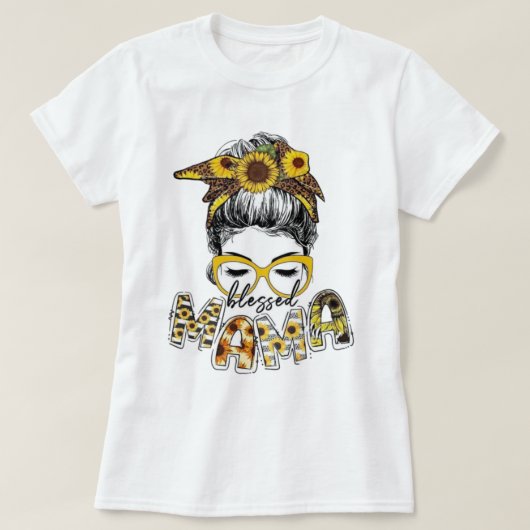 blessed mum t-shirt to celebrate mother's day (Design devant)