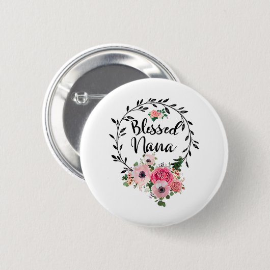 Blessed Nana Moederdag Gift Ronde Button 5,7 Cm (Voorkant /achterkant)