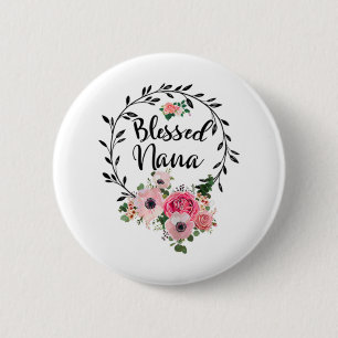 Blessed Nana Moederdag Gift Ronde Button 5,7 Cm