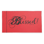 Blessed! Pillow Case Set (Red) Kussensloop (Achterkant-Links)