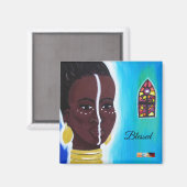Blessed Queen Magnet by Alicia McDaniel Fine Art (Recto/Verso)