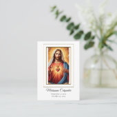 Blessed Sacred Heart Jesus Memorial Prayer Card    Plaatskaartje (Staand voorkant)