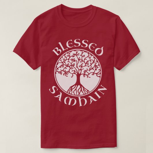 Blessed Samhain Pagan Gaelic Celtic Halloween T-sh T-shirt (Design voorkant)