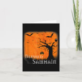 Blessed Samhain Wiccan Celtic Pagan Halloween Witc Kaart (Voorkant)