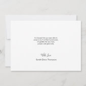 Blessed Script 1st Heilige Communauteit Foto Harte Bedankkaart (Achterkant)