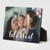 BLESSED Script Tabletop Easel Foto Fotoplaat (Zijkant)