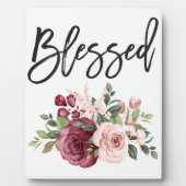Blessed - Simple Saying Floral Fotoplaat (Voorkant)