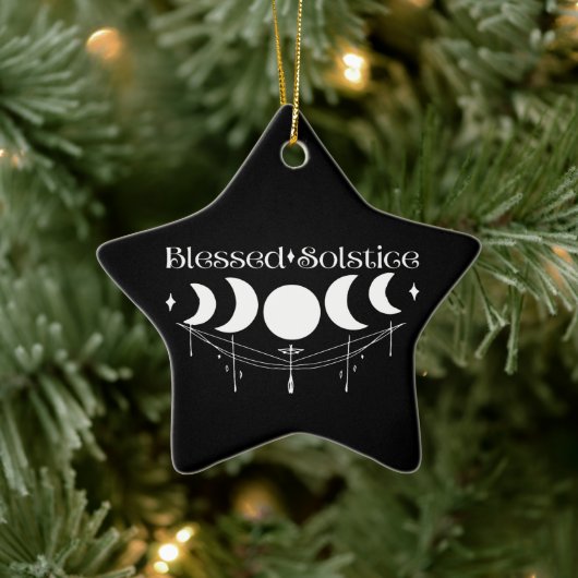 Blessed Solstice Keramisch Ornament (Boom)