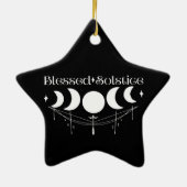 Blessed Solstice Keramisch Ornament (Achterkant)