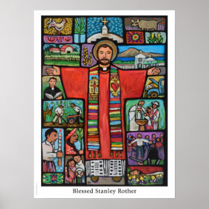 Blessed Stanley Rother poste, eerste in de VS gebo Poster