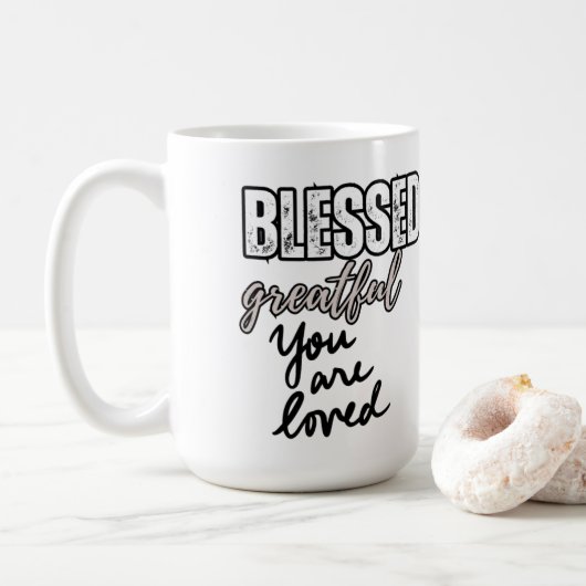 Blessed ⛪︎ tasse de café 15oz (Avec donut)