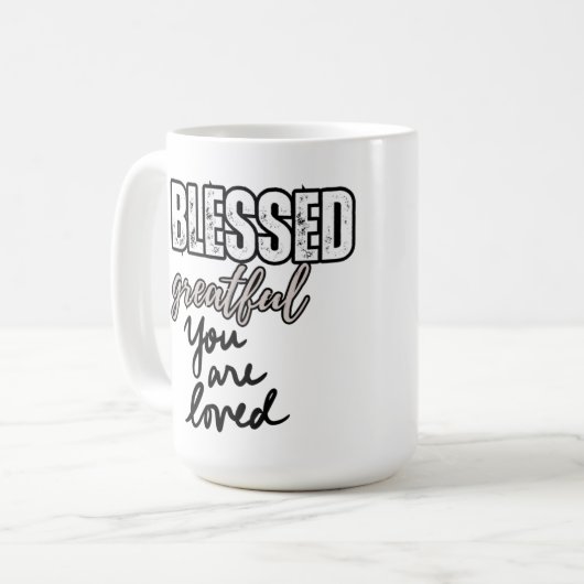 Blessed ⛪︎ tasse de café 15oz (Devant gauche)